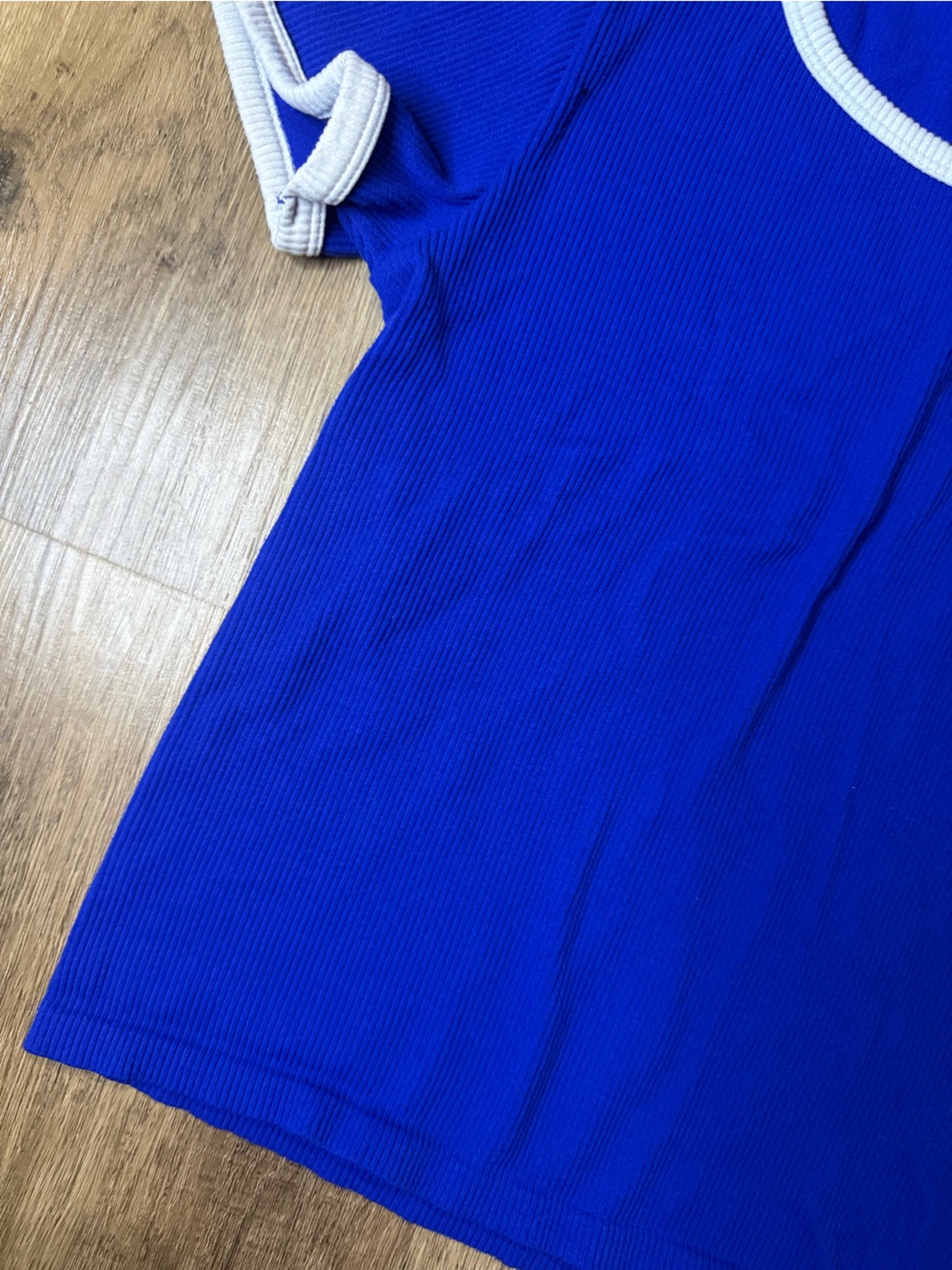 Eye Candy Ribbed Ringer Tee - Picture 2 of 7